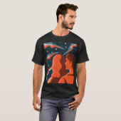 Two Figures Contemplating an Abstract Cosmic Scene T-shirt (Voorkant volledig)