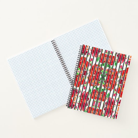 Two floral-patterned spiral notebooks  notitieboek (Binnen)