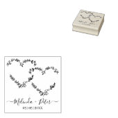 Two Floral Wildflowers Hearts for Wedding Rubberstempel (Gestempeld)