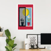 Two Flowers Matchbox Print Vintage Eastern Europe (Thuiskantoor)