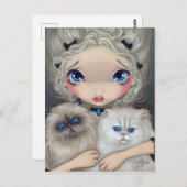 "Two fluffy Kittens" van Jasmine Becket-Griffith Briefkaart (Voorkant / Achterkant)