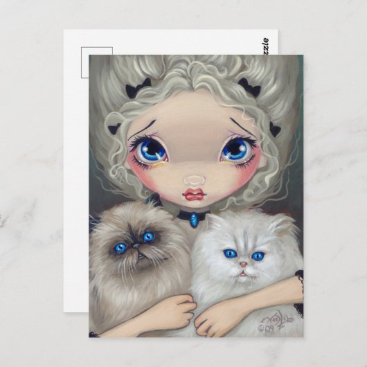 "Two fluffy Kittens" van Jasmine Becket-Griffith Briefkaart (Voorkant / Achterkant)
