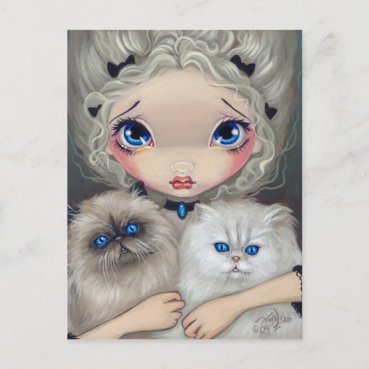 "Two fluffy Kittens" van Jasmine Becket-Griffith Briefkaart (Voorkant)