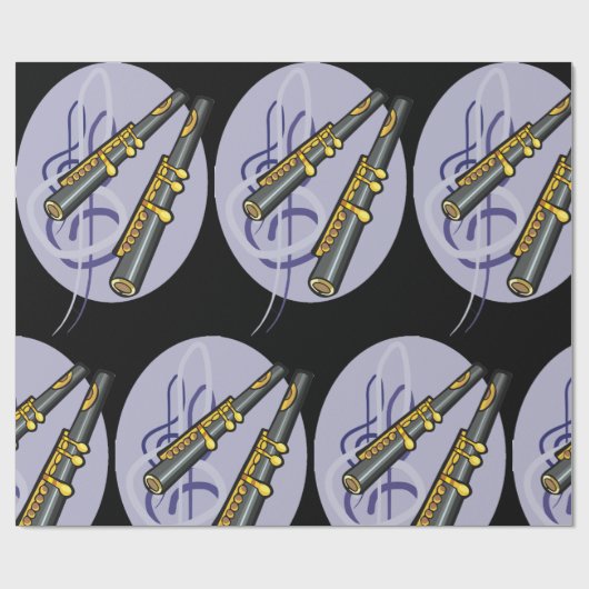 Two Flutes Wrapping Paper Cadeaupapier (Vlak)