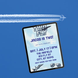 TWO Fly, Jet 2nd Birthday Kaart