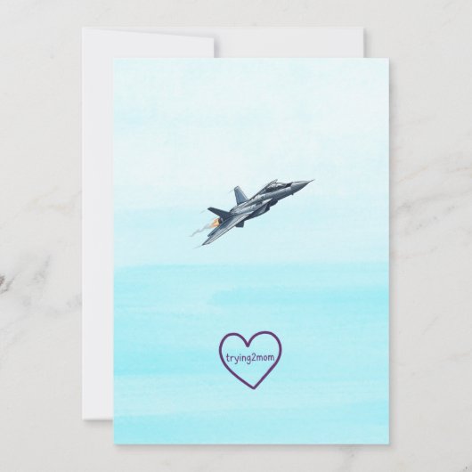 TWO Fly, Jet 2nd Birthday Kaart (Achterkant)