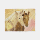 Two Foals fleece Deken (Voorkant (Horizontaal))