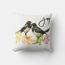 "Two for Joy" Magpies met bloemenaccent.