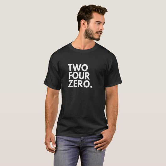 TWO FOUR ZERO Area Code 240 Germantown MD Maryland T-shirt (Voorkant volledig)