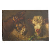 Two Friends (Donkey and Lamb) (Farm Animals) Kussensloop (Voorkant-Rechts)
