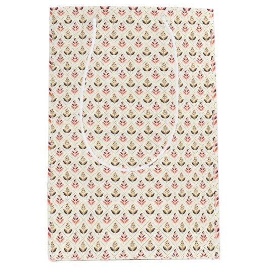 Two gift bags with repetitive holiday-themed  medium cadeauzakje (Voorkant)