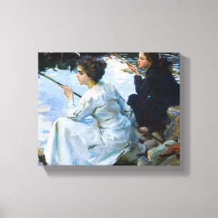 Two Girls Vist, 1912 door John Singer Sargent Canvas Afdruk