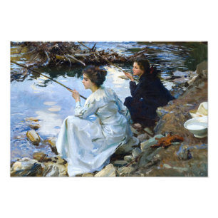 Two Girls Vist, 1912 door John Singer Sargent Foto Afdruk