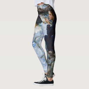Two Girls Vist, 1912 door John Singer Sargent Leggings