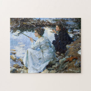 Two Girls Vist, 1912 door John Singer Sargent Legpuzzel