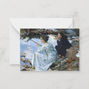 Two Girls Vist, 1912 door John Singer Sargent Notitiekaartje
