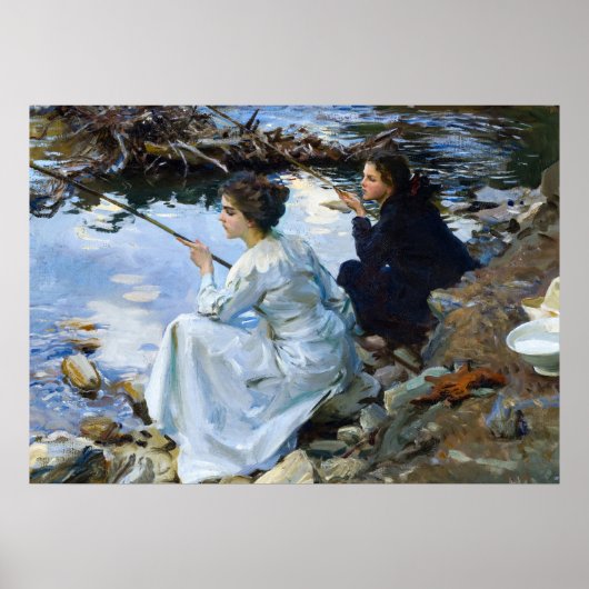 Two Girls Vist, 1912 door John Singer Sargent Poster (Voorkant)