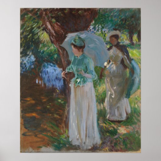 Two Girls with Parasols Poster (Voorkant)