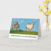 "TWO GOATS" HUMOR / VRIENDSCHAP KAART (Gele Bloem)