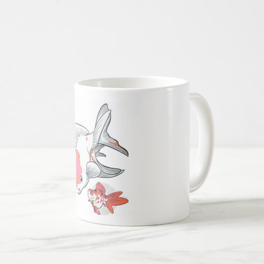 two gold fish Mug Koffiemok (Voorkant rechts)