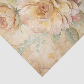 Two Gorgeous Peonies on a Collage Background Tissuepapier (Detail)