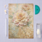 Two Gorgeous Peonies on a Collage Background Tissuepapier (Craft)