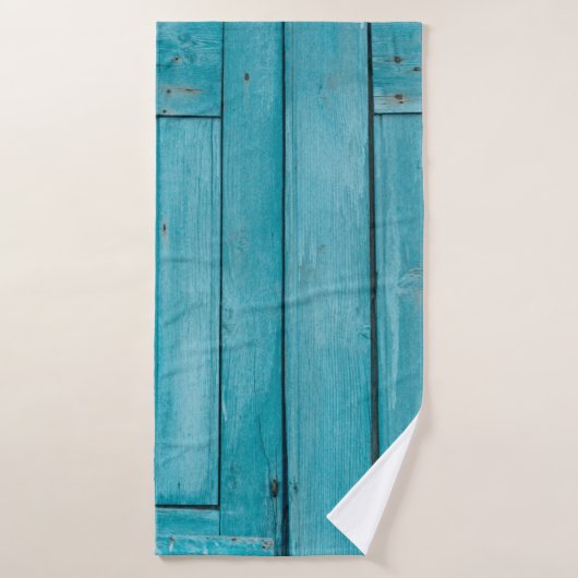 Two gray wooden doors badhanddoek (Badhanddoek)