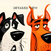 Two Great Danes Wall Art Poster Print