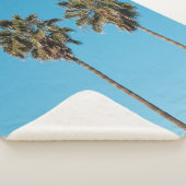 Two green coconut trees sherpa deken (3/4)