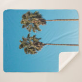 Two green coconut trees sherpa deken (Voorkant (horizontaal))