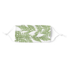 Two Green Fern Fronds Silhouette
