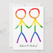Two Grooms Rainbow Love Save The Date (Voorkant)
