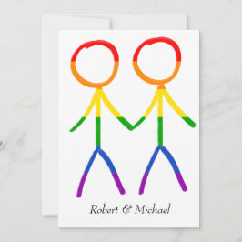 Two Grooms Rainbow Love Save The Date