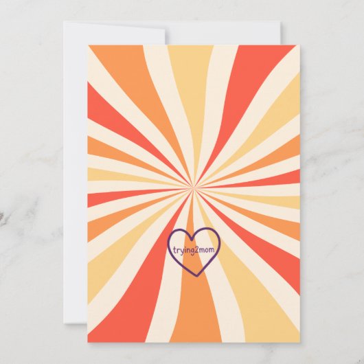 TWO Groovy, 70s style 2nd Birthday Kaart (Achterkant)