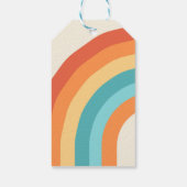 Two Groovy Babe Retro Rainbow 2nd Birthday Party Cadeaulabel (Achterkant)