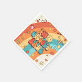 Two Groovy Babe Retro Rainbow 2nd Birthday Party Servet (Hoek)