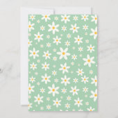 TWO groovy Mint Green Daisy 2nd Birthday Kaart (Achterkant)
