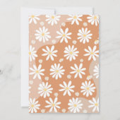 Two Groovy Retro Daisy 2nd Birthday Invitation Kaart (Achterkant)