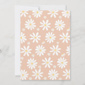 Two Groovy Retro Daisy 2nd Birthday Invitation Kaart (Achterkant)