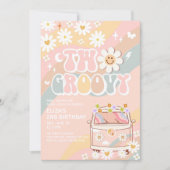 TWO Groovy Van 2nd Pastel Groovy Verjaardag Kaart (Voorkant)