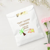 Two happy camping 2nd birthday tree camp kids bedankzakje (Gezegeld)