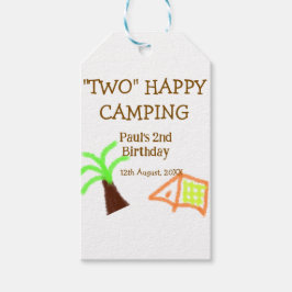 Two happy camping 2nd birthday tree camp kids cadeaulabel