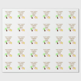 Two happy camping 2nd birthday tree camp kids cadeaupapier