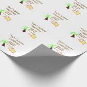 Two happy camping 2nd birthday tree camp kids cadeaupapier (Hoek)