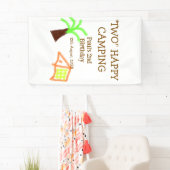 Two happy camping 2nd birthday tree camp kids spandoek (Insitu)