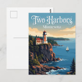Two Harbors, Minnesota Briefkaart (Voorkant / Achterkant)