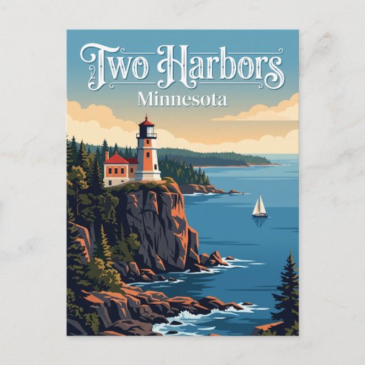 Two Harbors, Minnesota Briefkaart (Voorkant)