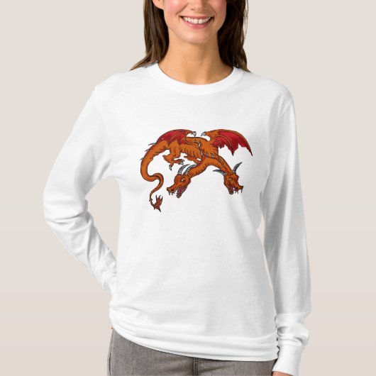 Two Headed dragon dames hoodie T-shirt (Voorkant)