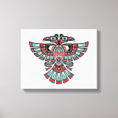 Two Headed Haida Spirit Bird op Wit Canvas Afdruk (Voorkant)