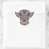 Two Headed Haida Spirit Bird op Wit Ronde Sticker (Tas)
